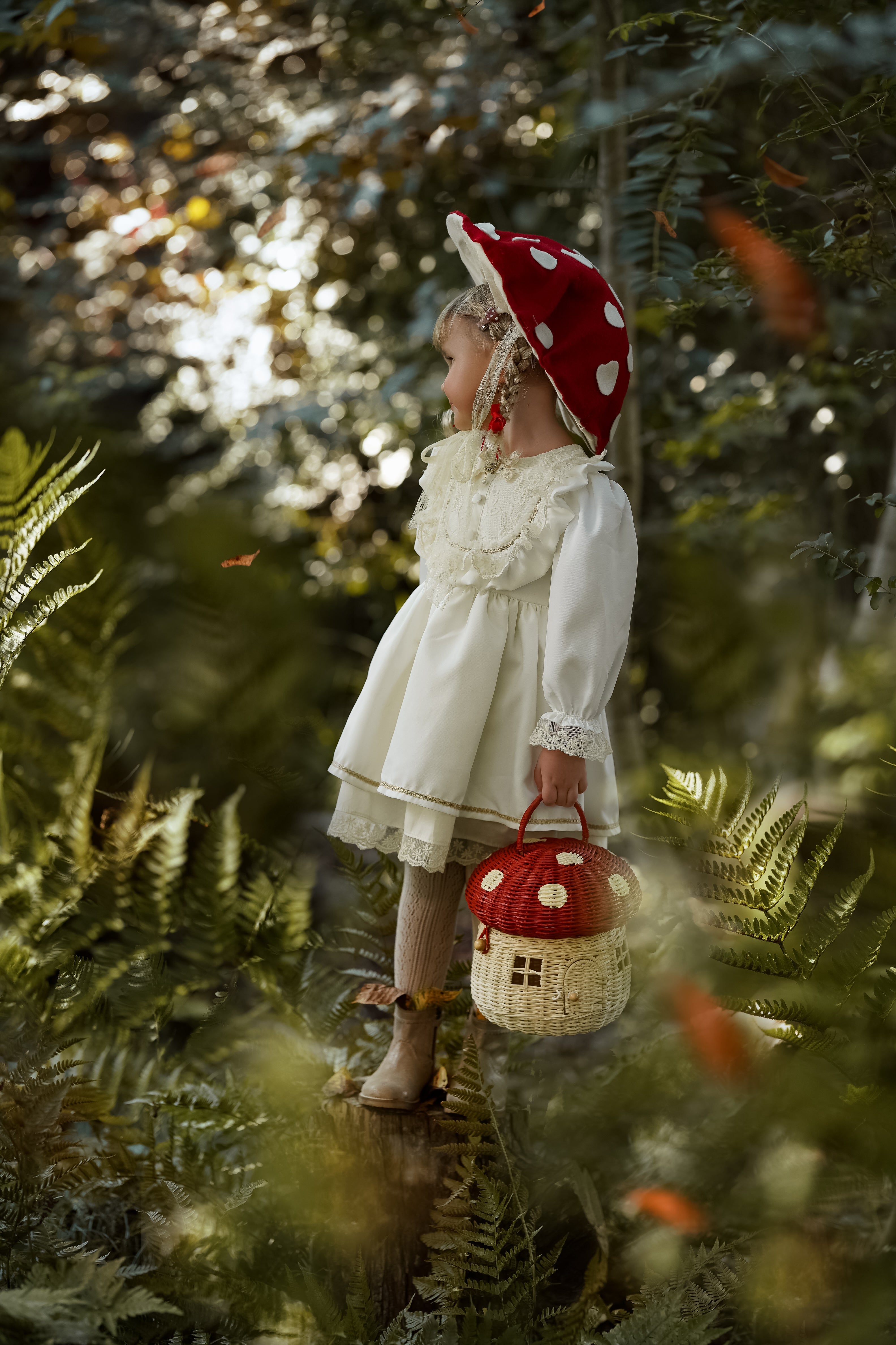 little english christmas dress Smocked Christmas Trees Short Sleeve Toddler Girl Dress