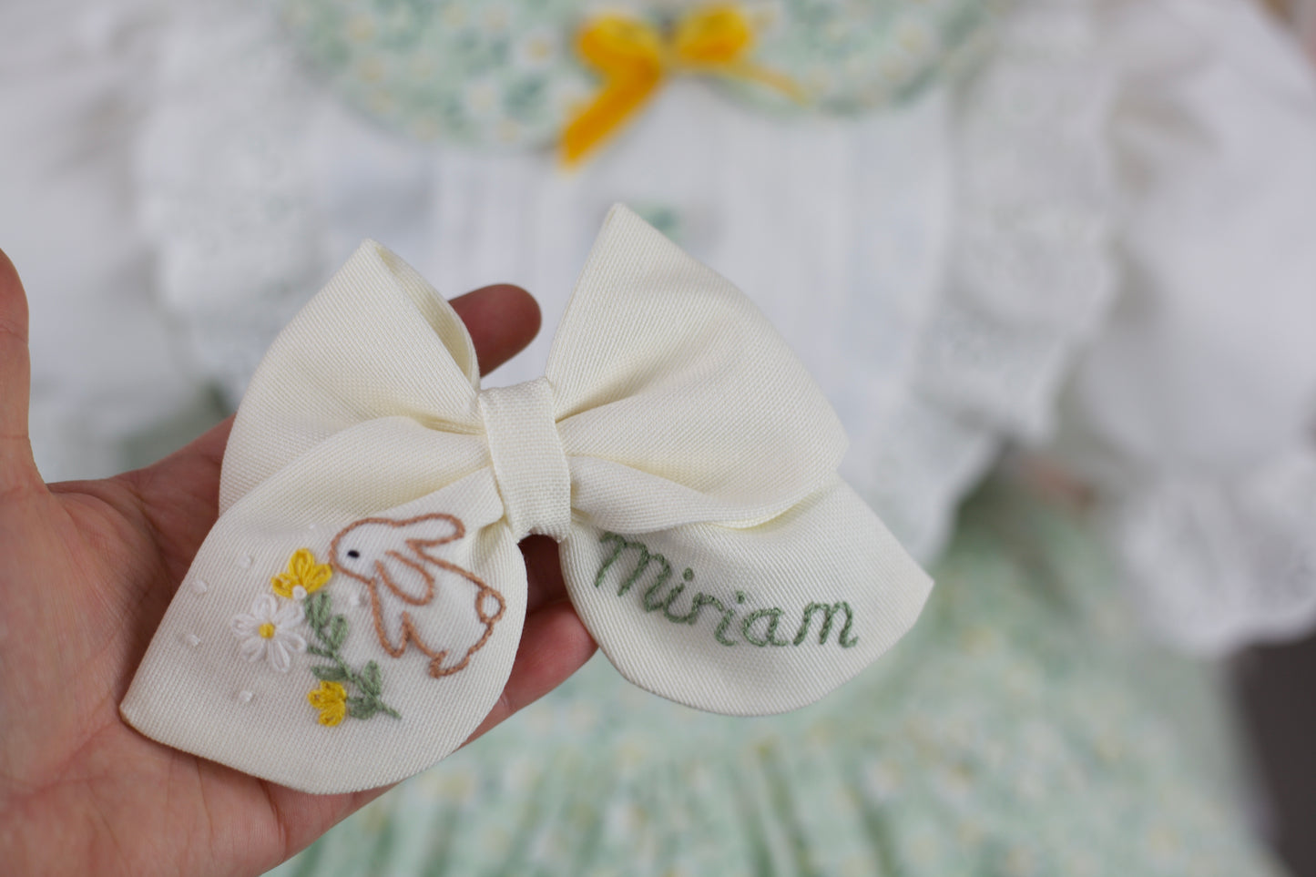 Small Personalized Easter Hair Bow π°π