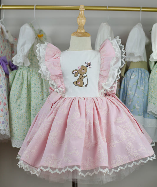 Bunny in Bloom Embroidered Dress (PRE-ORDER)