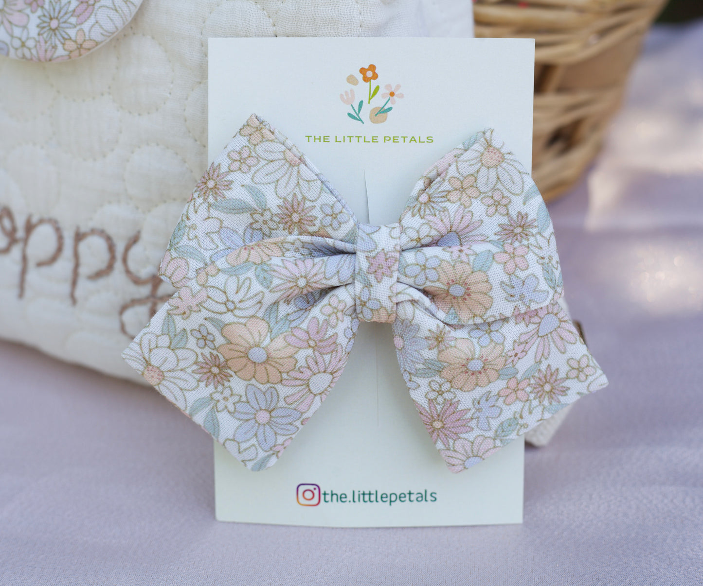 Soft Floral Bow