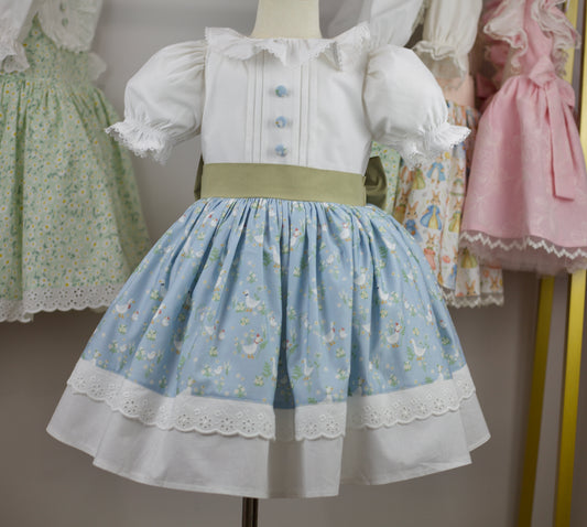 Springtime Duck Print Dress (PRE- ORDER)