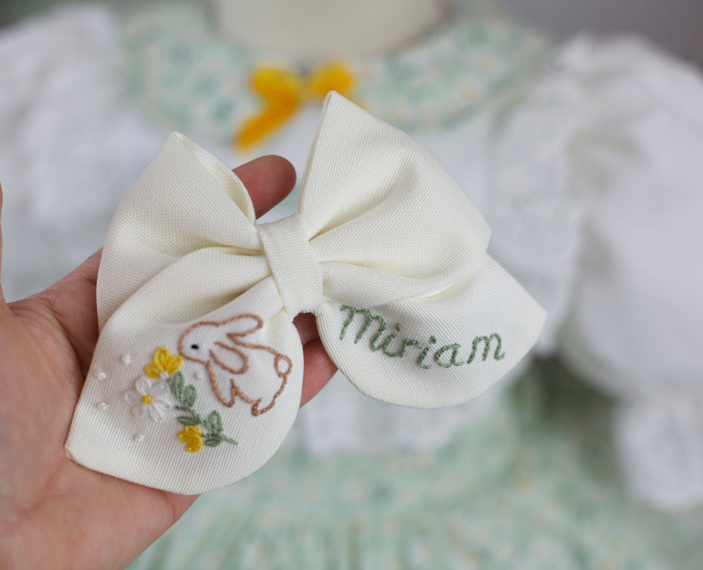Small Personalized Easter Hair Bow π°π