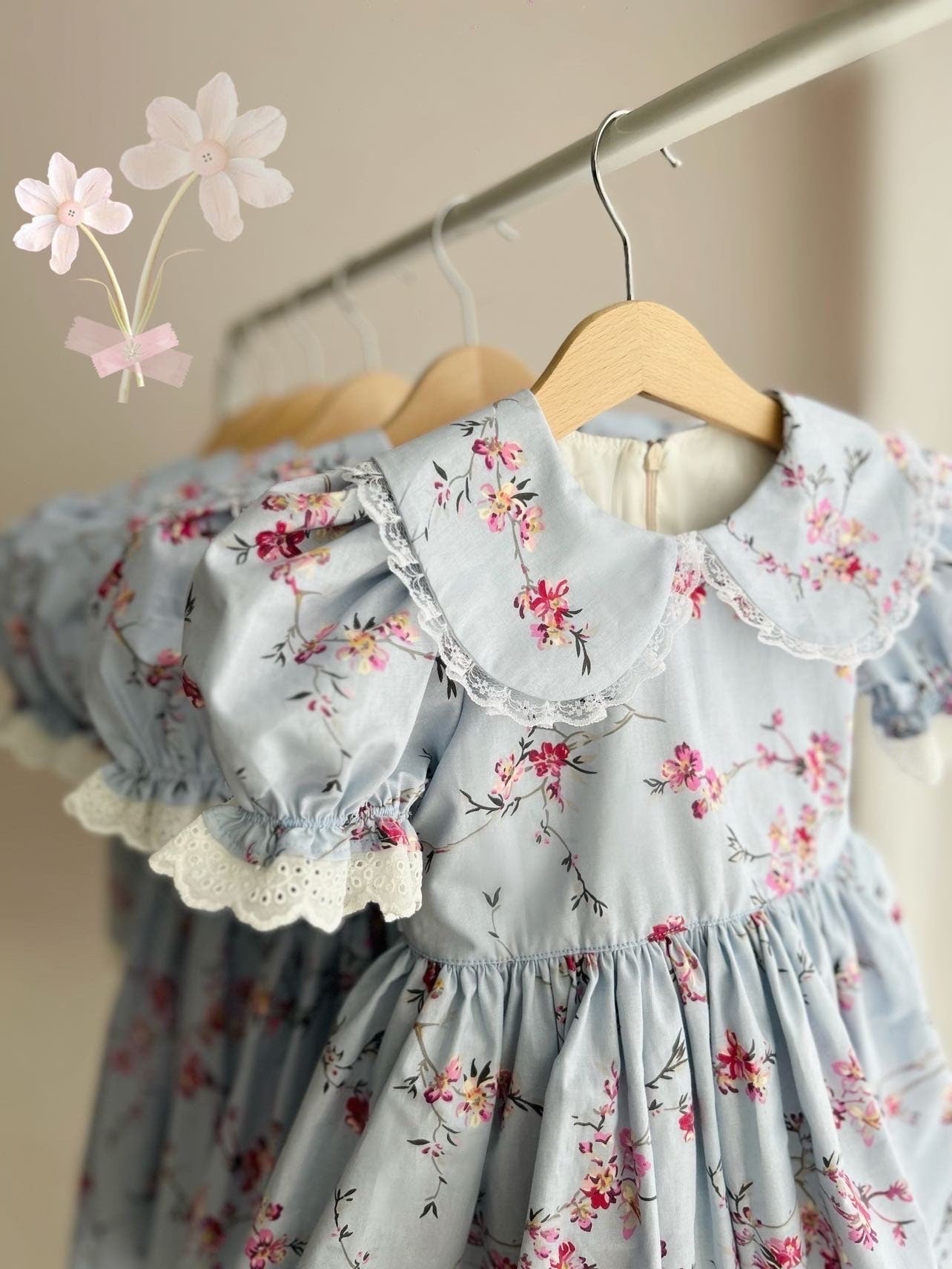 Peter Pan Collar Cherry Blossom Dress