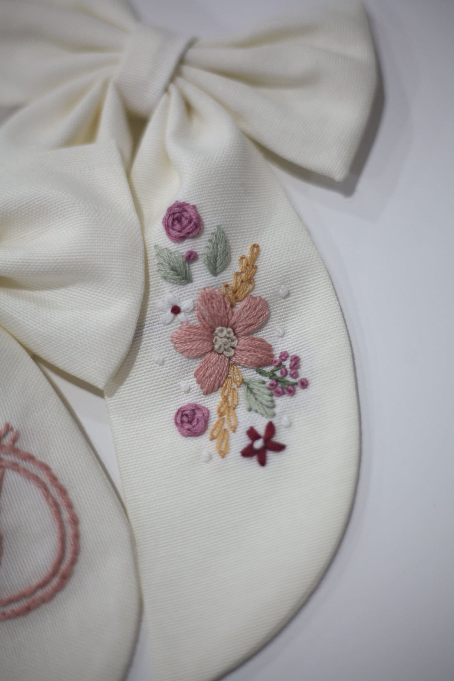 Personalized Floral Initial Bow