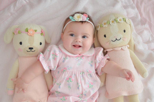 Hand Crocheted Floral Baby Headband