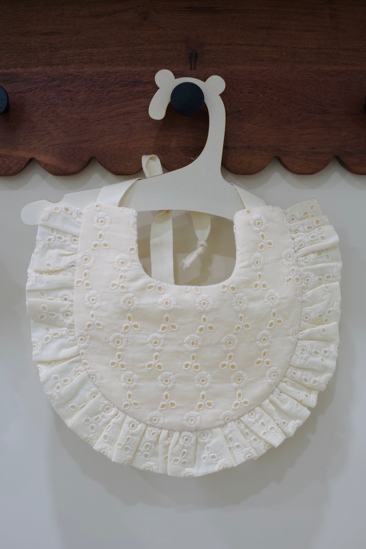 Cotton Eyelet Baby Bib Set