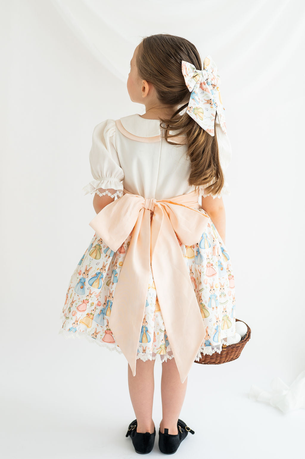 embroidered easter dresses Easter Bunny Dress for Toddler Girl, Floral Easter Dress with Bunny Embroidery, Vintage Style Spring Dress, Girls Easter Outfit