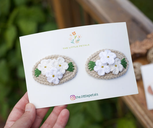 Daisy Meadow Crochet Hair Clip