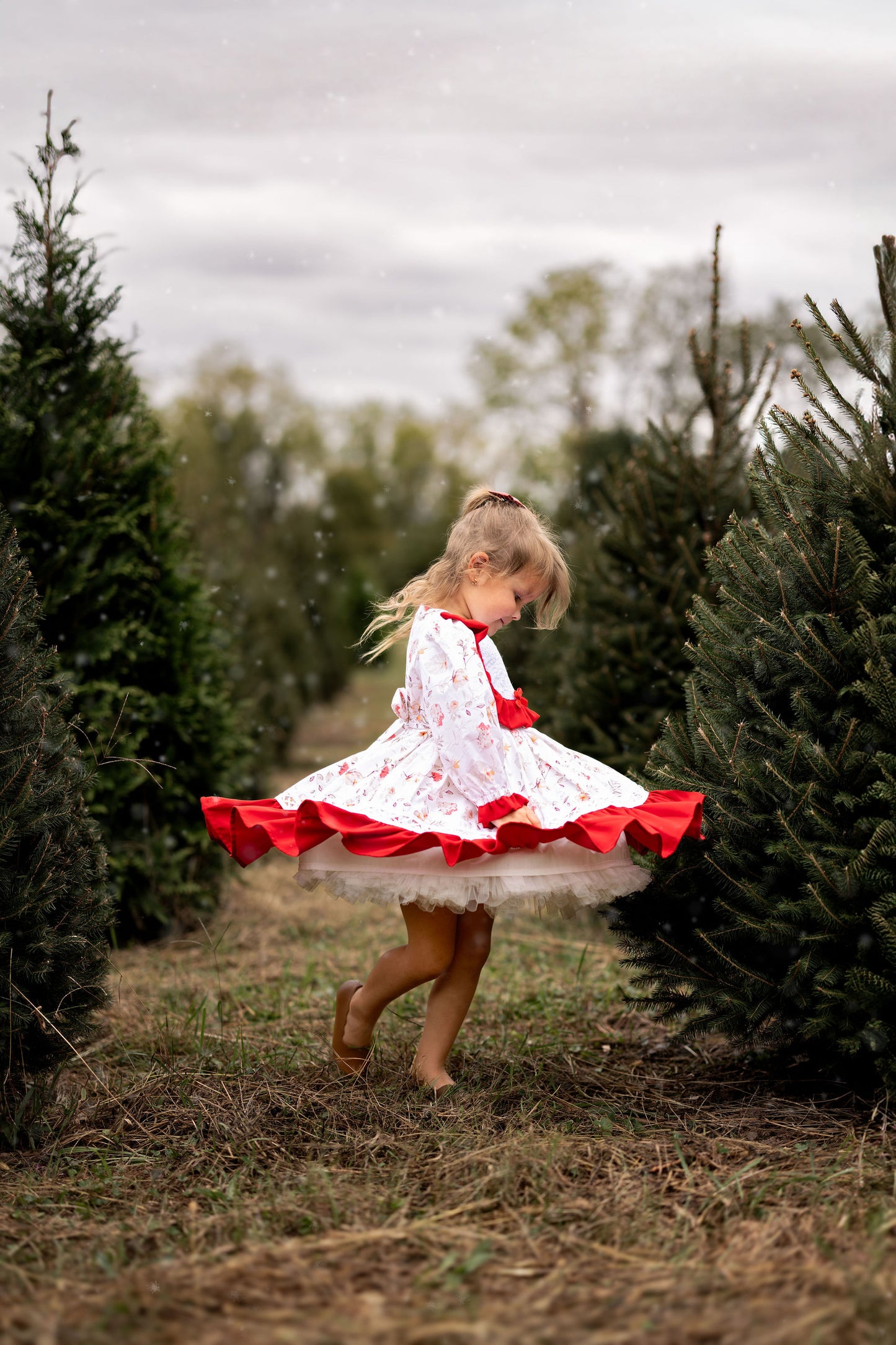 (Pre-Order) Festive Ruffle Blossom Dress