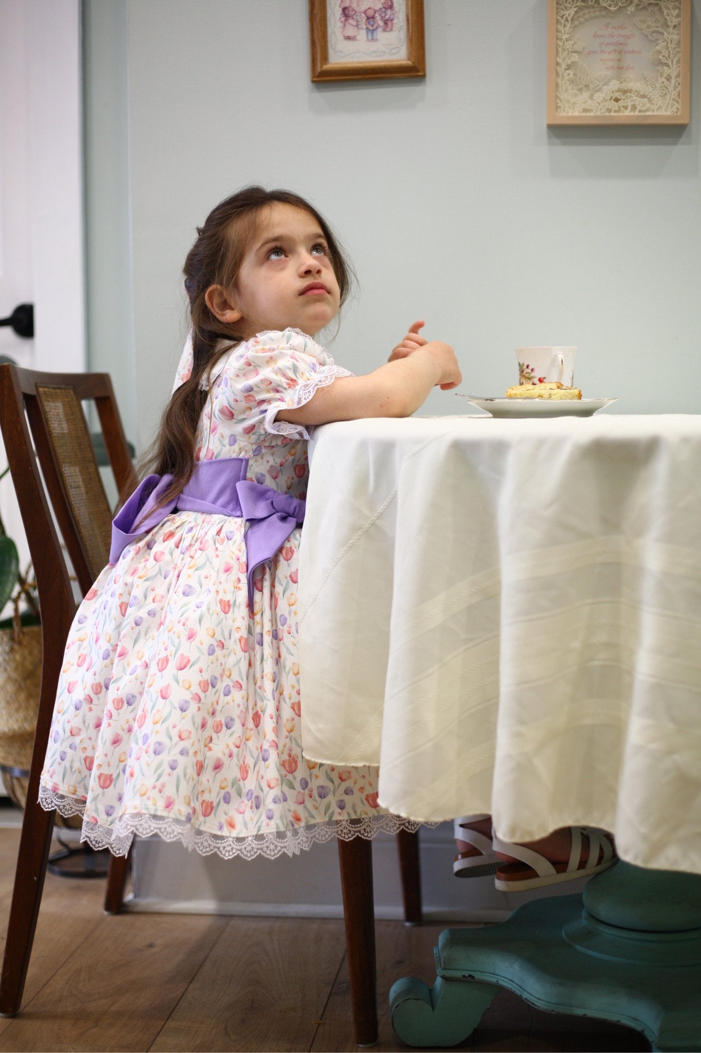 Springtime Tulip Bow Dress (PRE-ORDER)