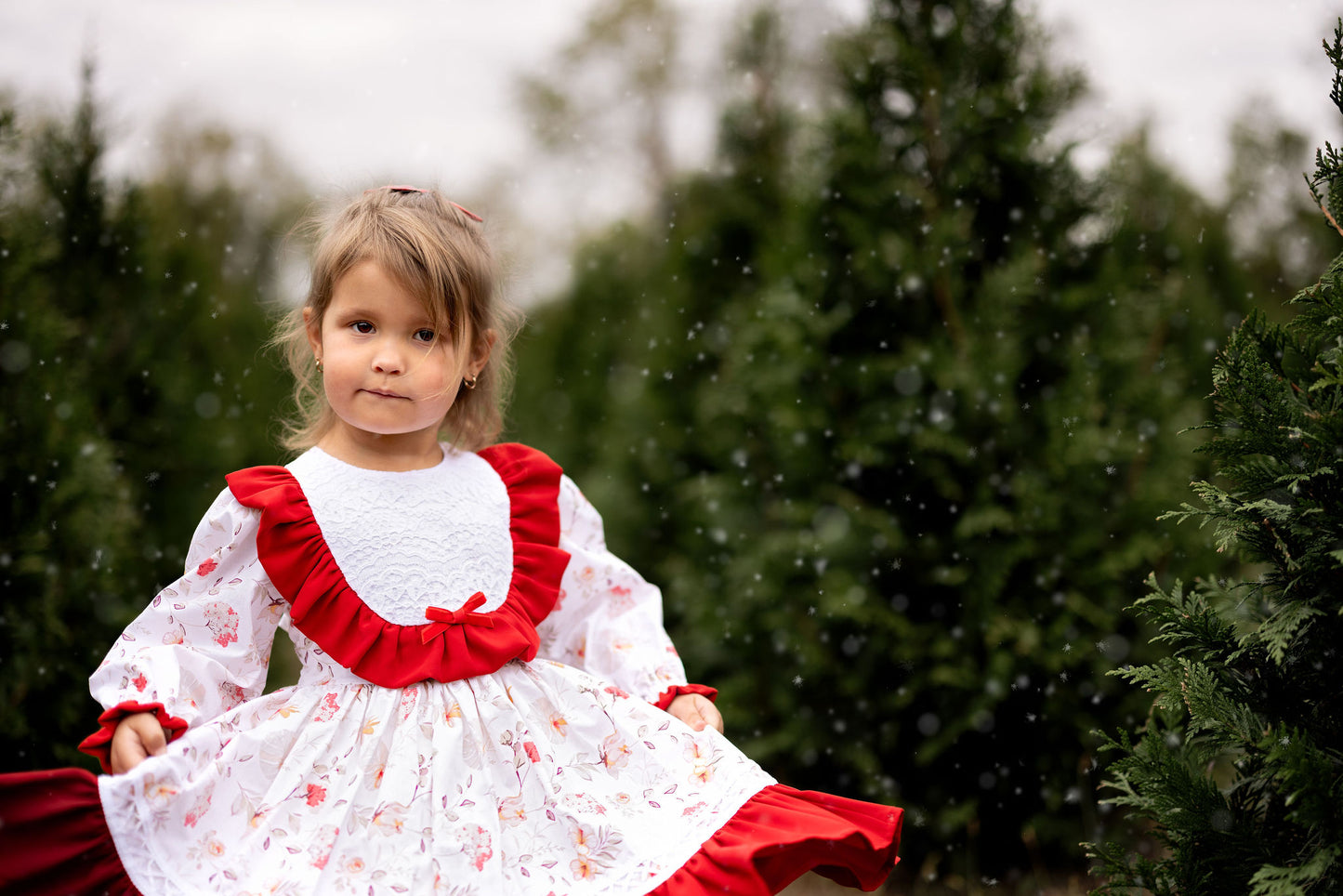 (Pre-Order) Festive Ruffle Blossom Dress