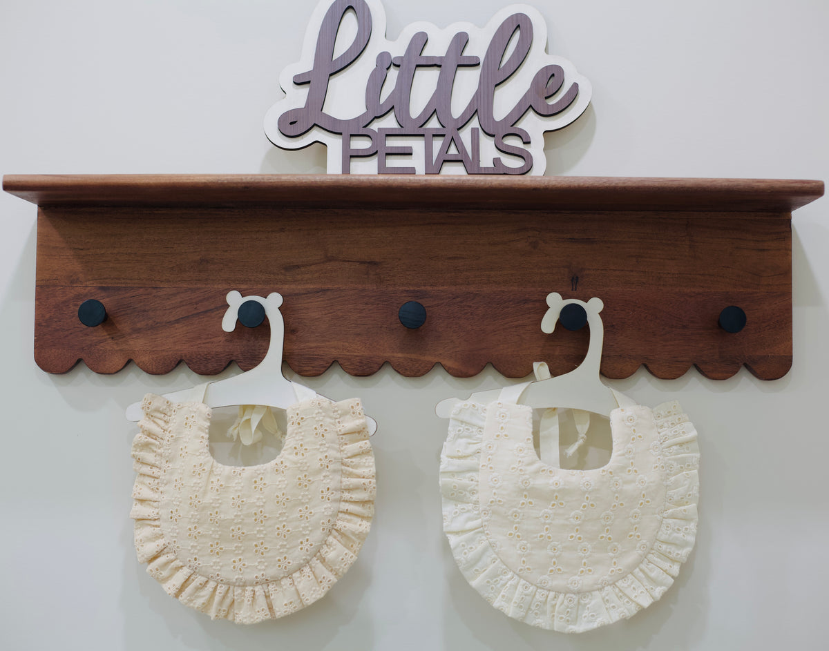 Cotton Eyelet Baby Bib Set