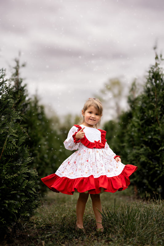 (Pre-Order) Festive Ruffle Blossom Dress