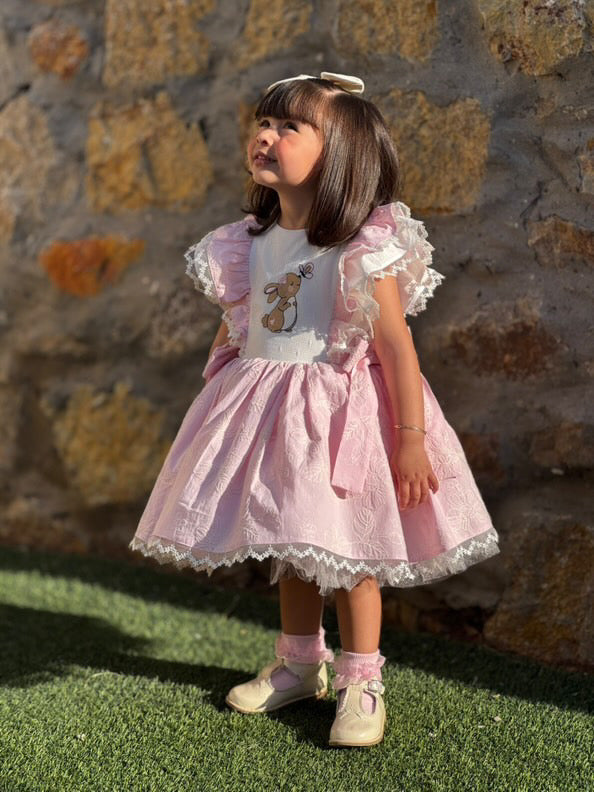 Bunny in Bloom Embroidered Dress (PRE-ORDER)