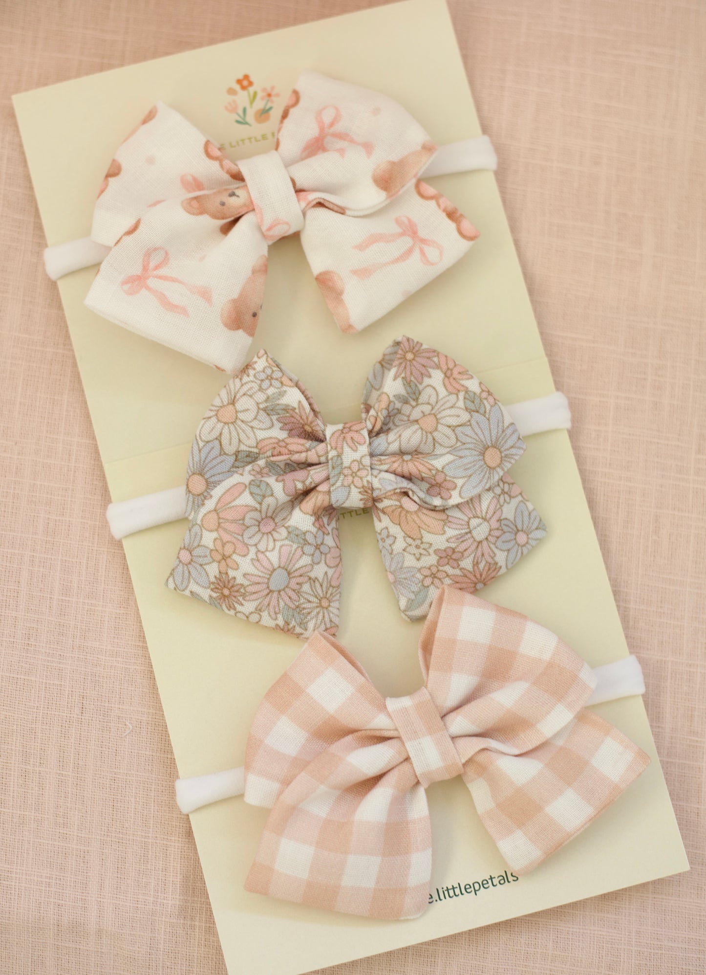 Bow Trio – Bahama Linen