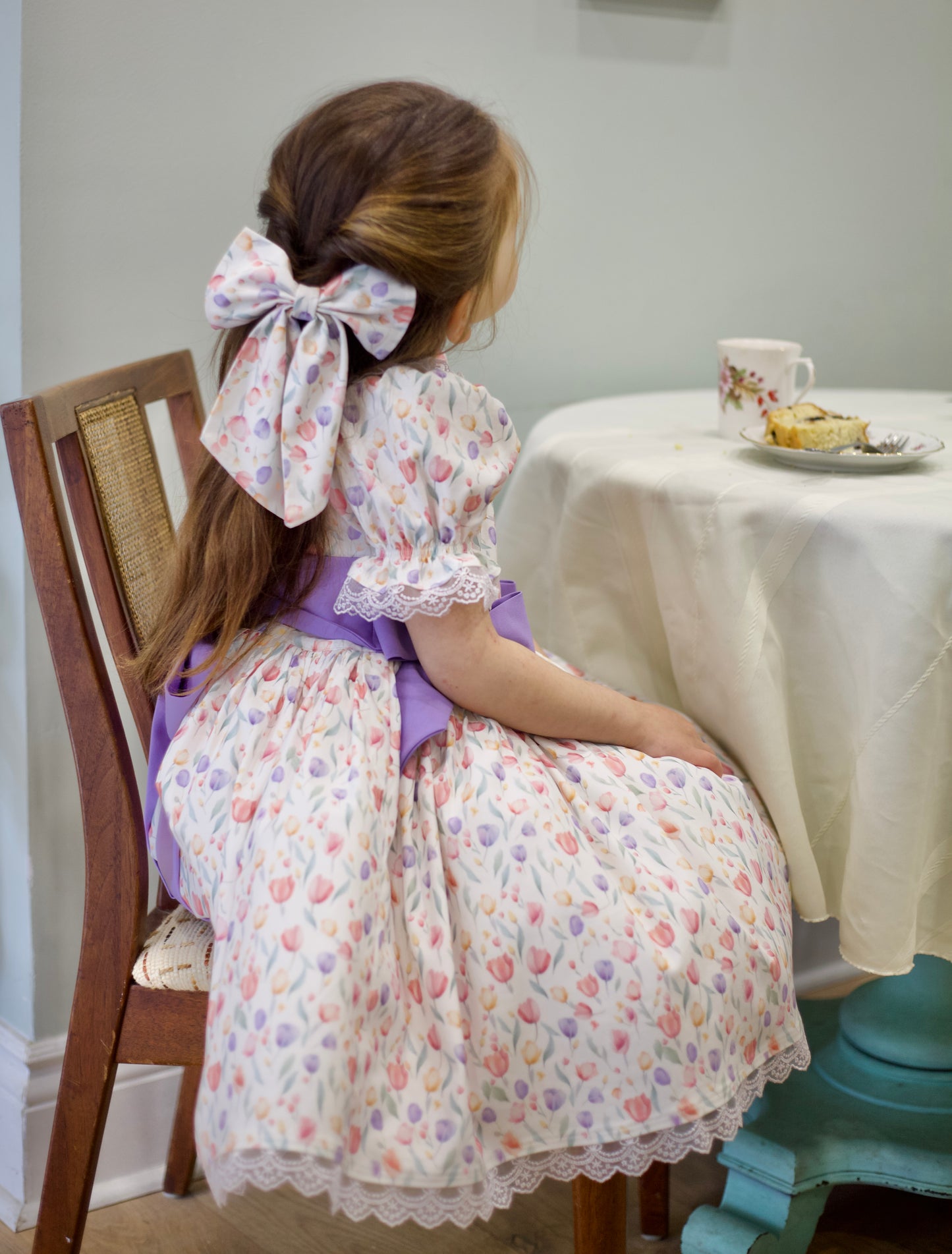 Springtime Tulip Bow Dress (PRE-ORDER)