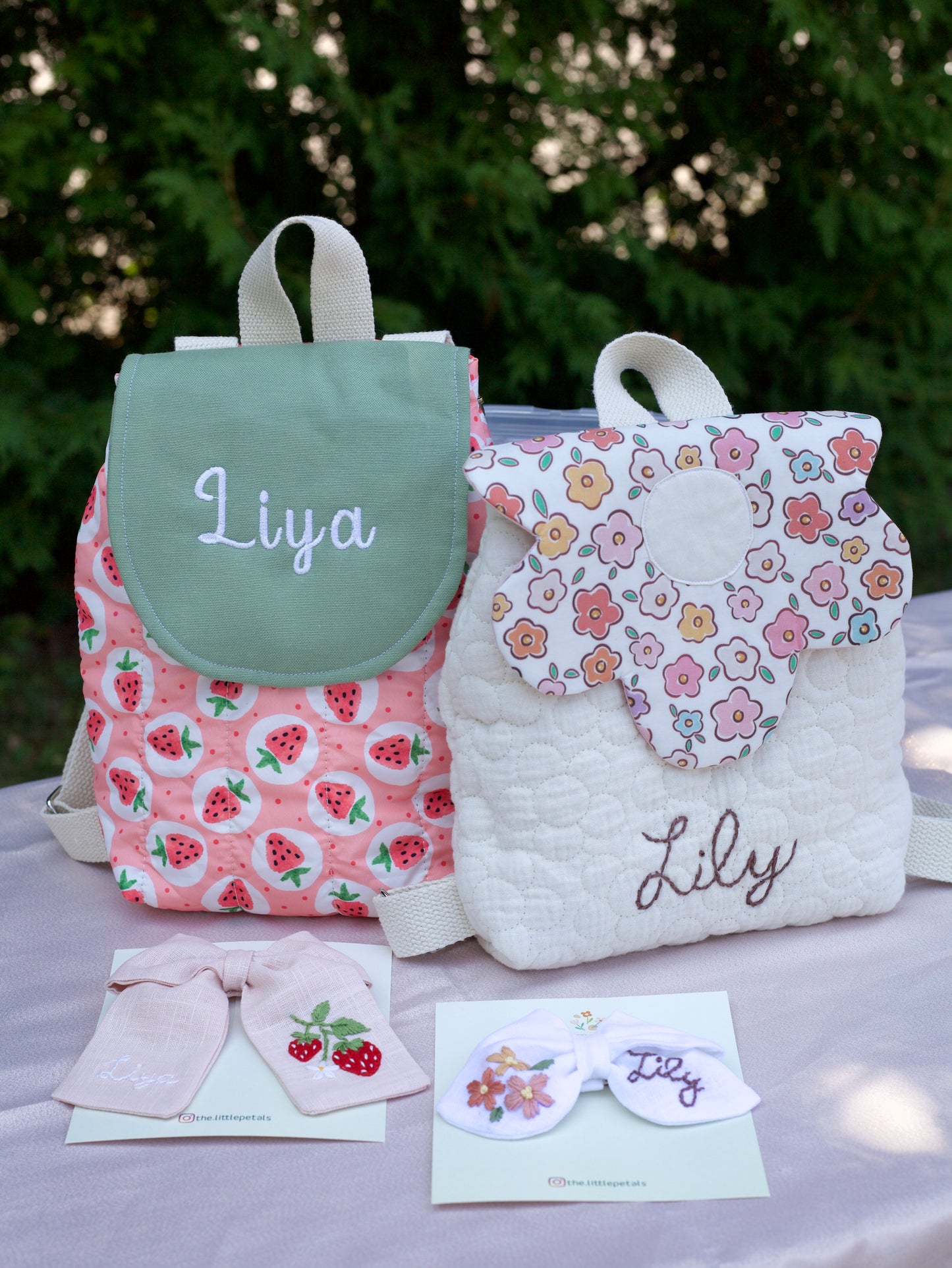 Strawberry Quilted Backpack