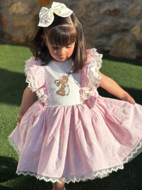 Bunny in Bloom Embroidered Dress (PRE-ORDER)