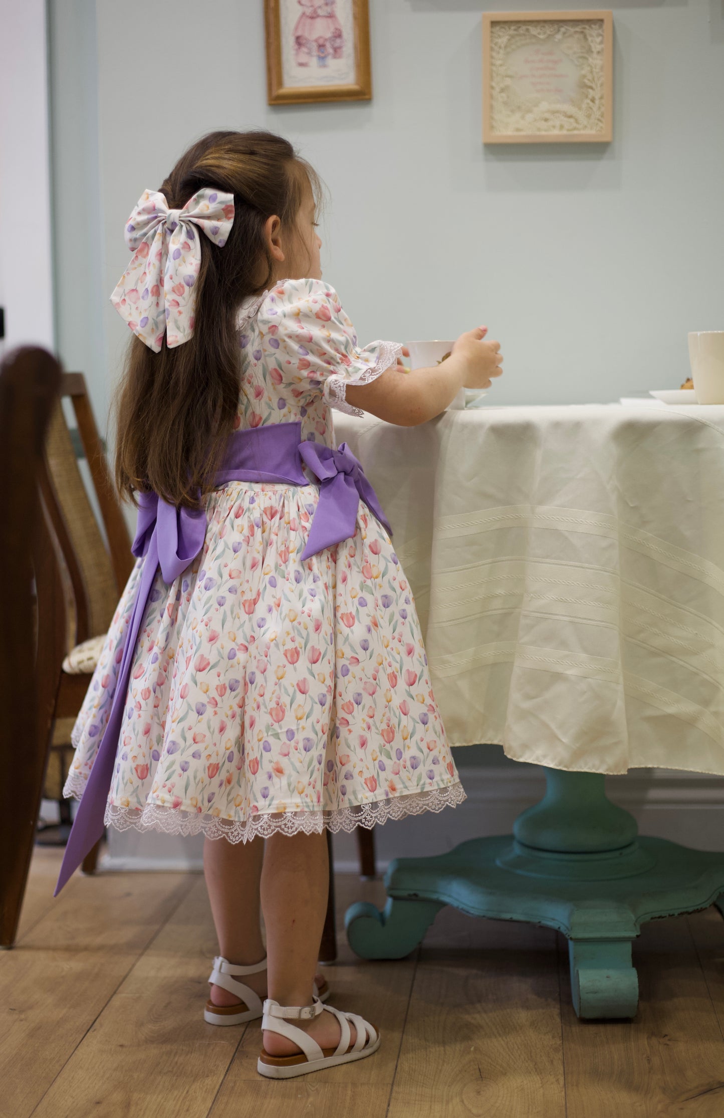 Springtime Tulip Bow Dress (PRE-ORDER)