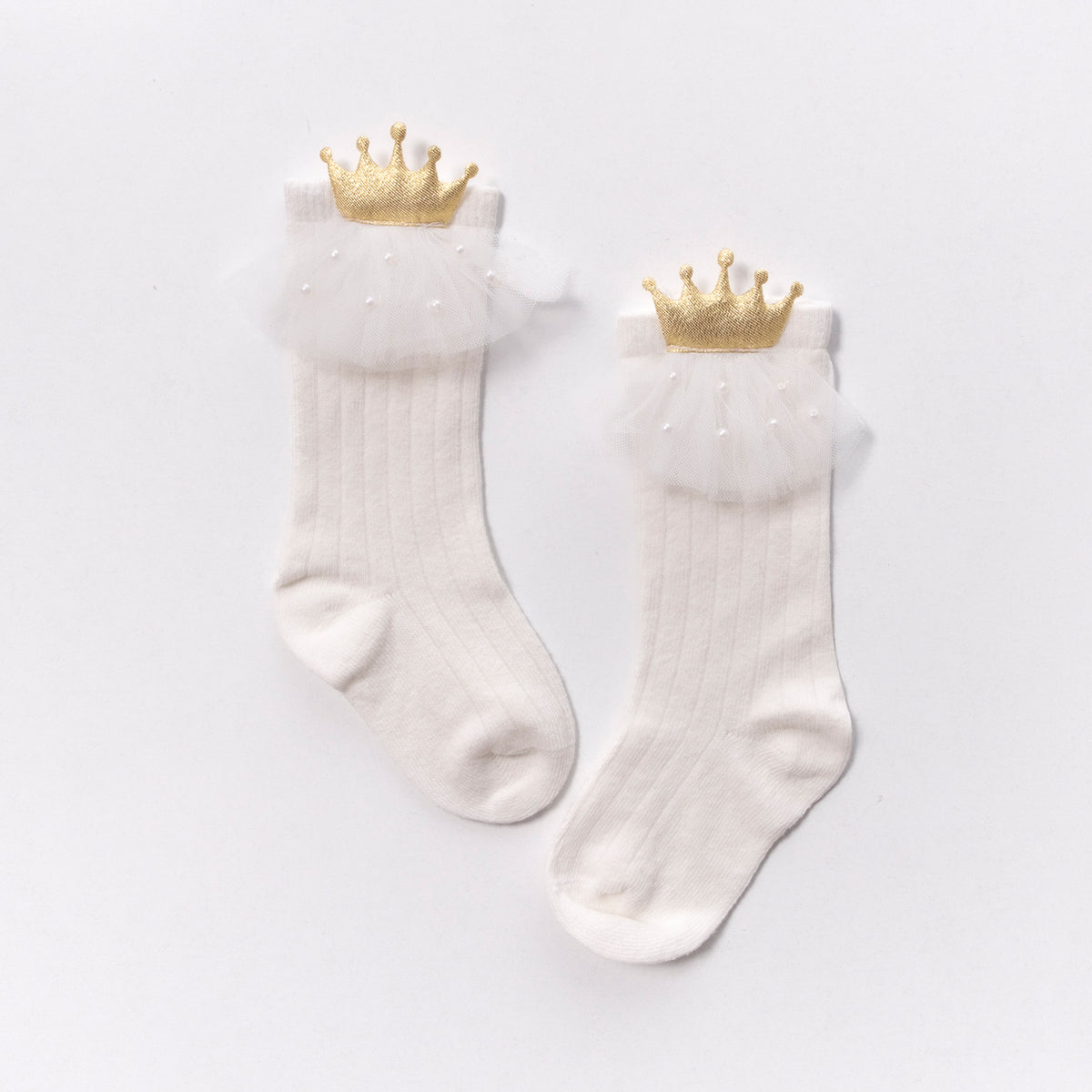 Crown Tulle Socks
