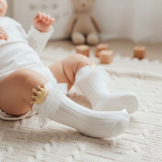 Crown Tulle Socks