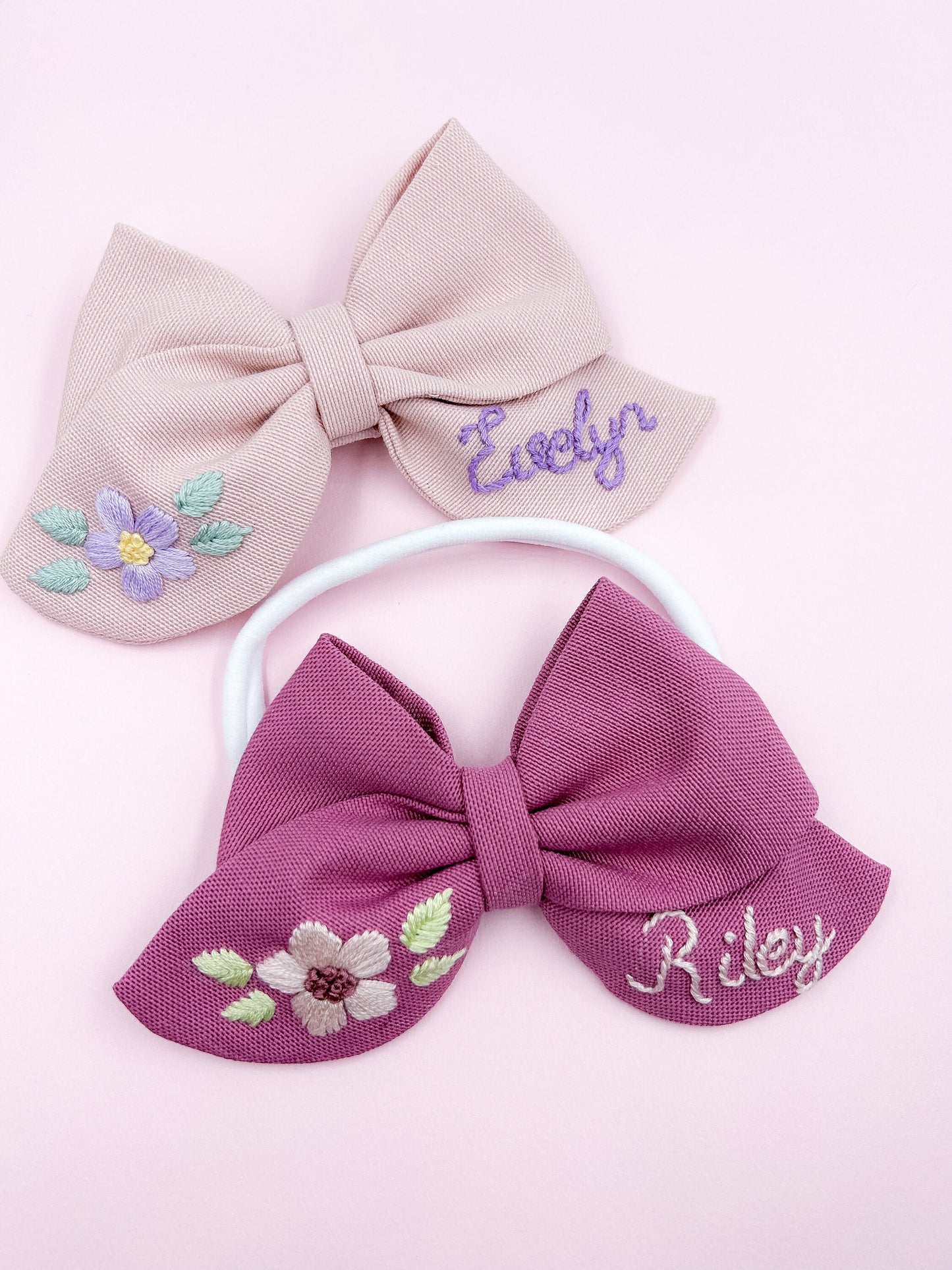 Custom name hair bow