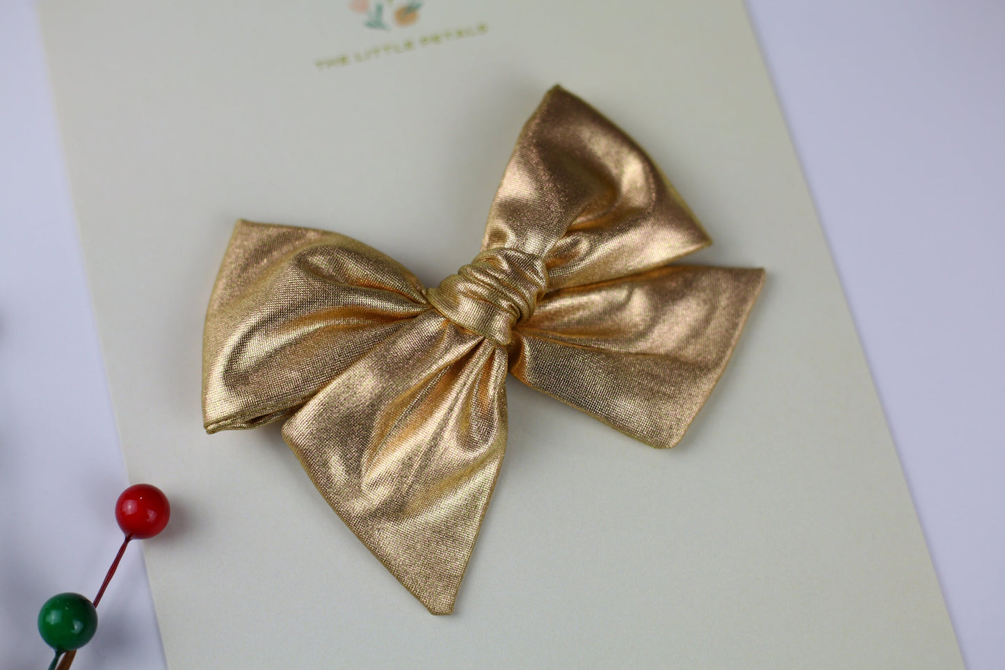 Glossy Christmas hair bows