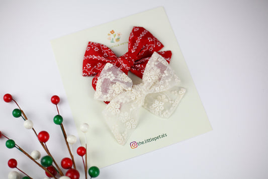 christmas hair bow