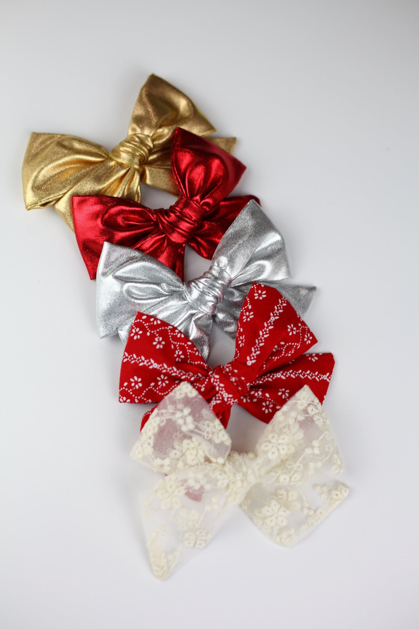 Glossy Christmas hair bows