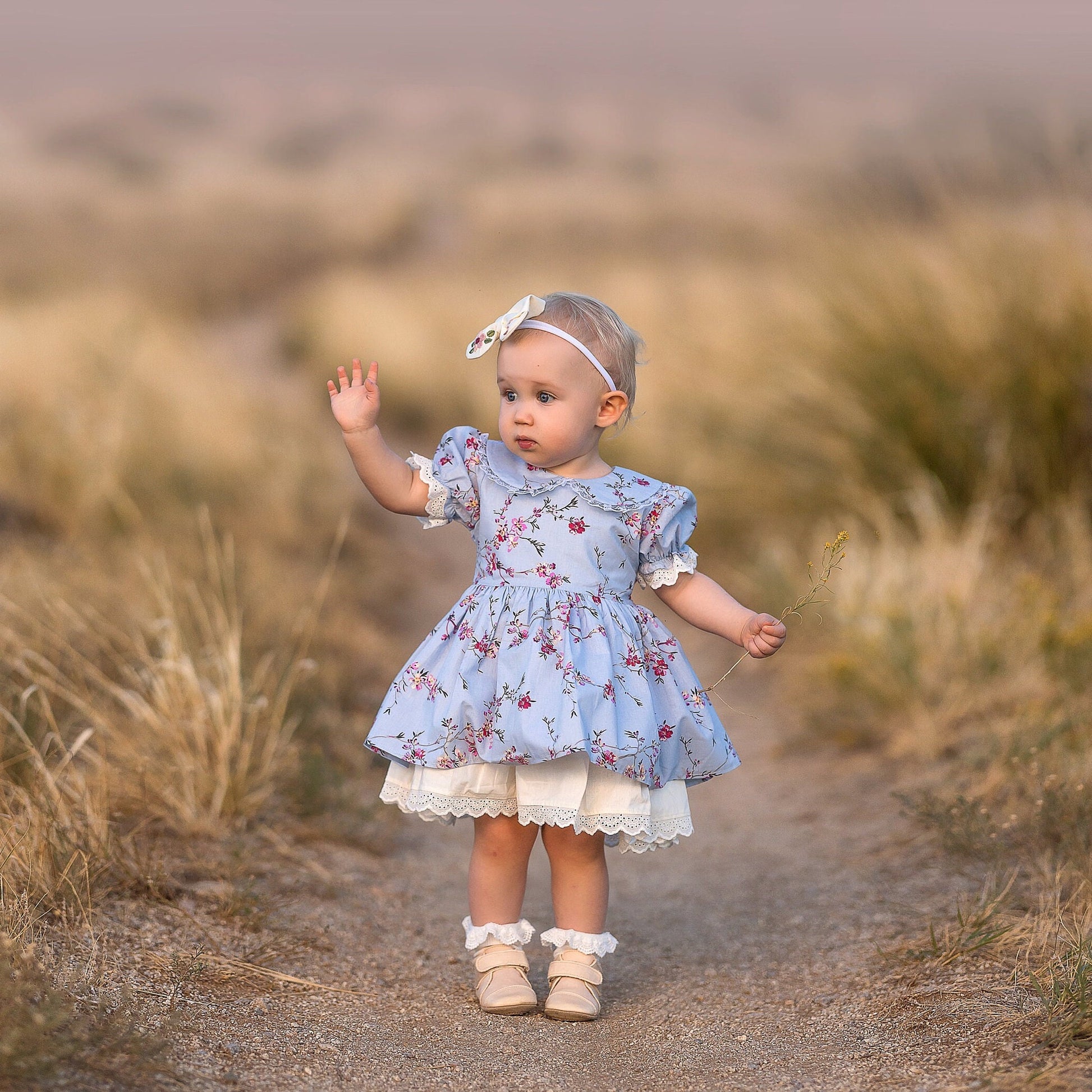 Peter Pan Collar Cherry Blossom Dress THE LITTLE PETALS Peter Pan Collar Cherry Blossom Dress THE LITTLE PETALS