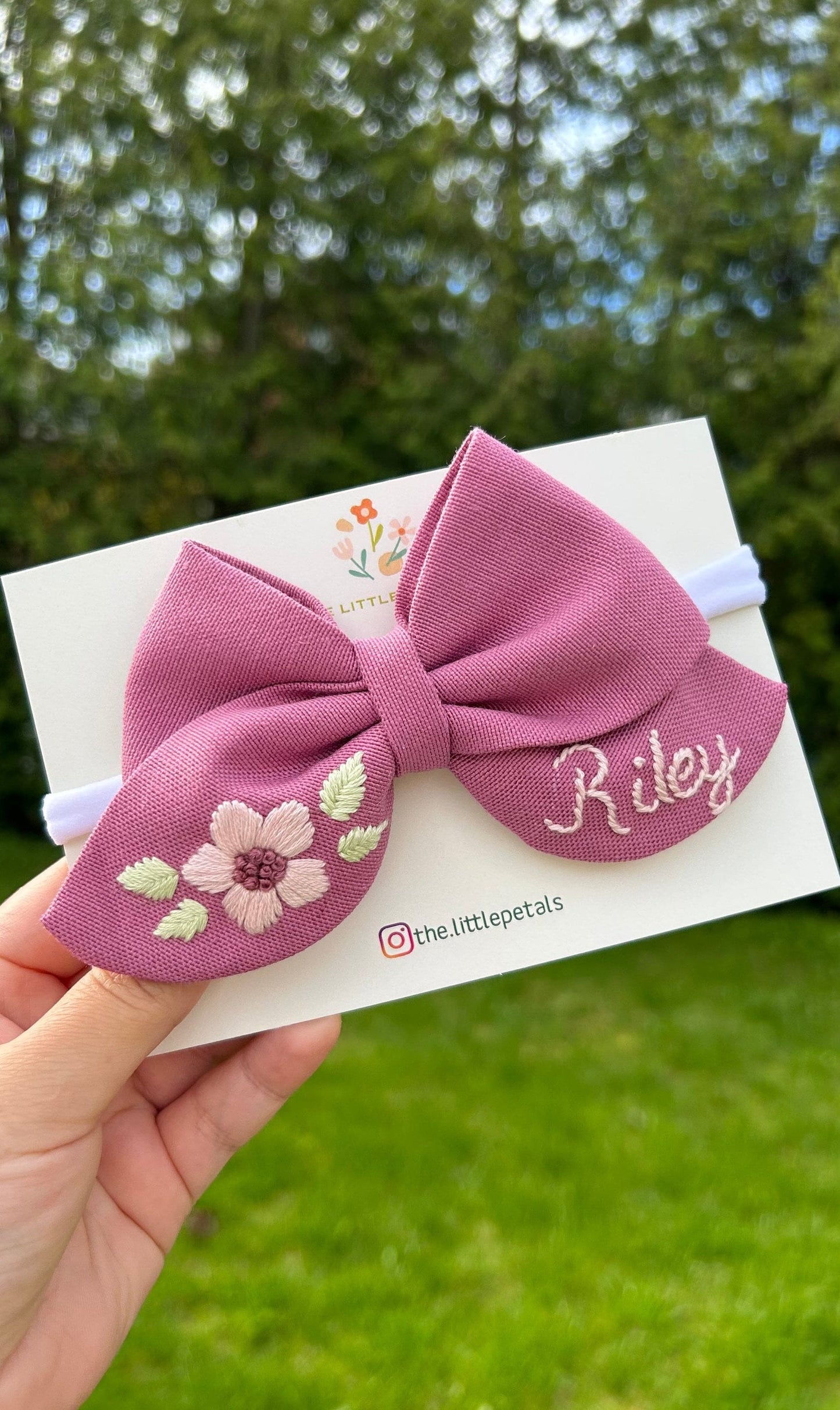 Custom name hair bow