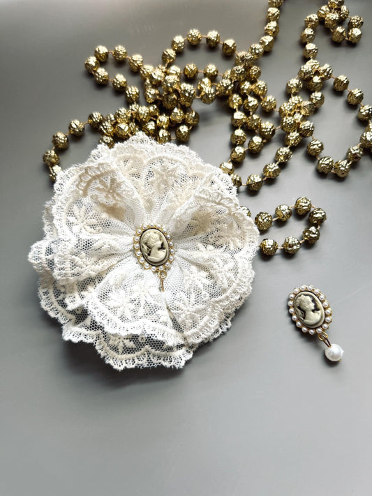 Lace Hair Wow White Hair Clips